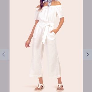 NWT Trina Turk Key Jumpsuit in White Sz S